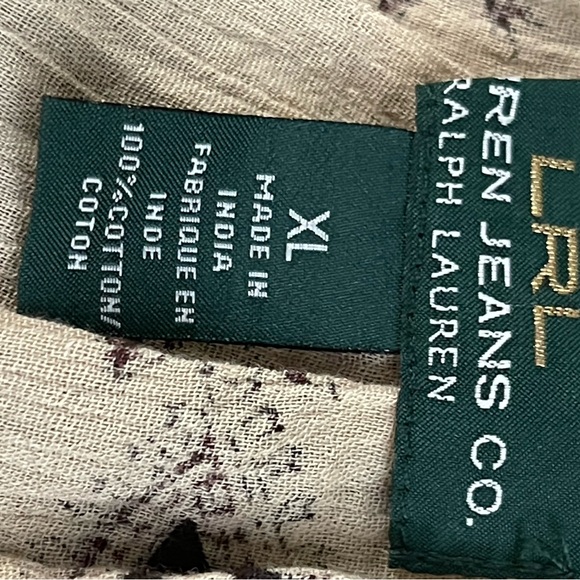 Lauren Jeans Co peasant top with elastic waist. Size XL - Picture 3 of 4